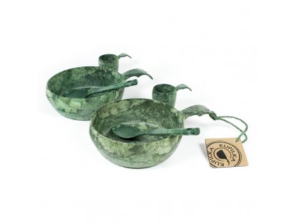 Kupilka Start The Day set - 2x Panák 5 ml + 2x MISKA 550 ml + 2x lžička Conifer (GREEN)