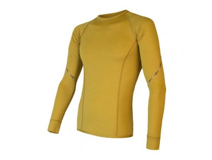 SENSOR MERINO AIR pánské triko dl.rukáv mustard