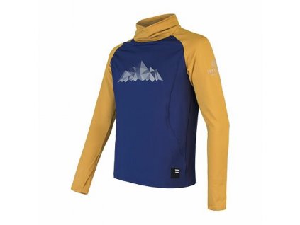 SENSOR COOLMAX THERMO MOUNTAINS pánská mikina deep blue/mustard