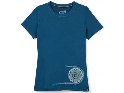 smartwool w merino sport 150 crankset ss graphic tee twilight blue 01