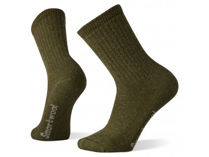 Smartwool HIKE CE FULL CUSHION SOLID CREW military olive  ponožky
