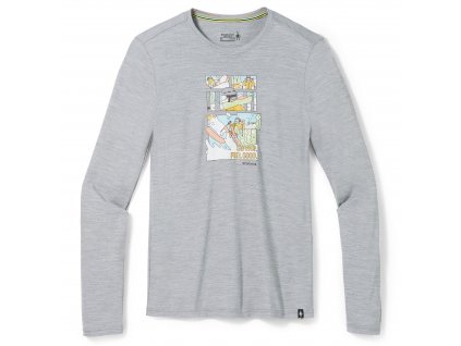 smartwool winter adventure long sleeve graphic tee slim fit panske triko