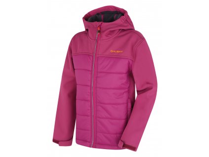 Husky Dětská softshell plněná bunda Swany K dark magenta