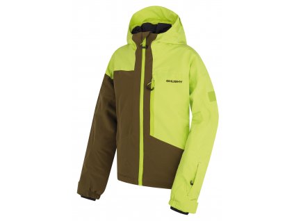 Husky Dětská ski bunda Gomez Kids br. green/dk. khaki