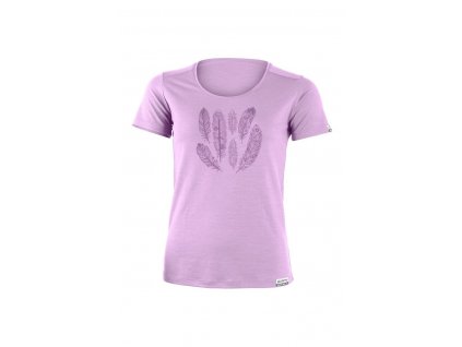 Lasting dámské merino triko s tiskem AVA fialové