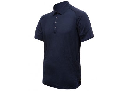 SENSOR MERINO ACTIVE polo pánské triko kr.rukáv deep blue