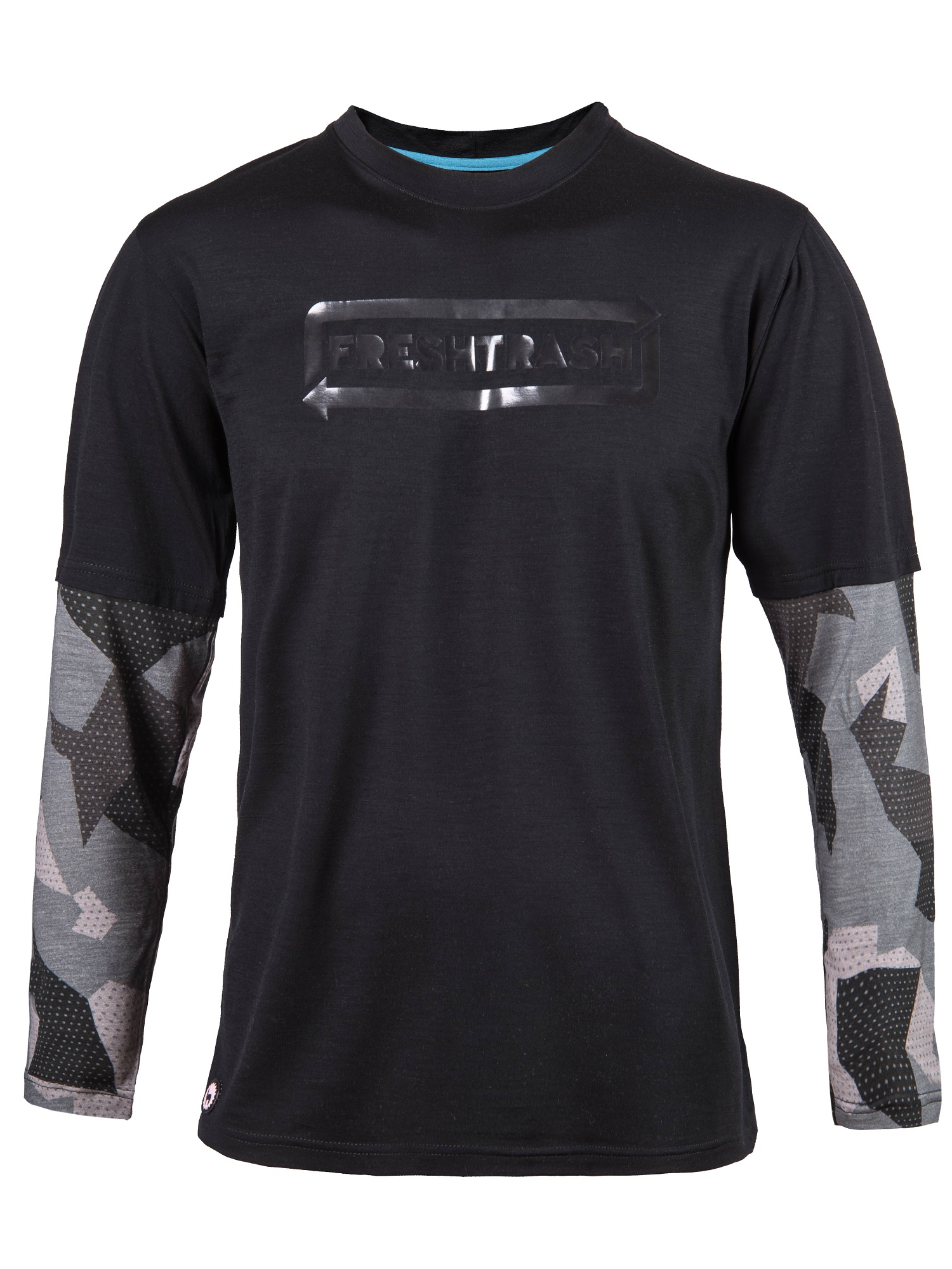 Fresh Trash Men´s Escape Merino Long Sleeve tee black/camo Velikost: L pánské triko