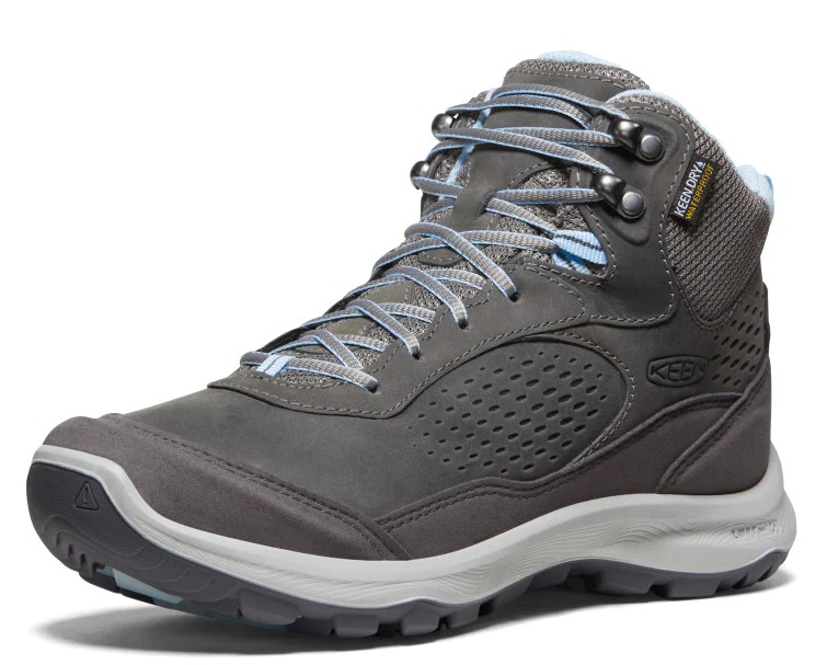 Keen TERRADORA EXPLORER MID WP WOMEN steel grey/clear sky Velikost: 40,5 dámské boty