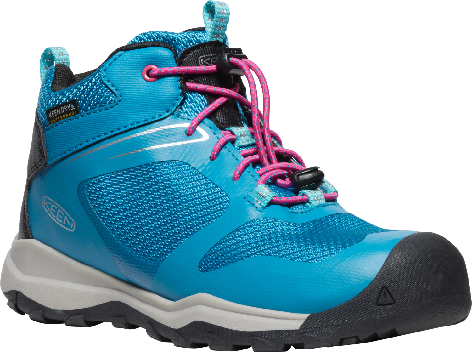 Keen WANDURO MID WP YOUTH fjord blue/fuchsia purple Velikost: 32/33 dětské boty