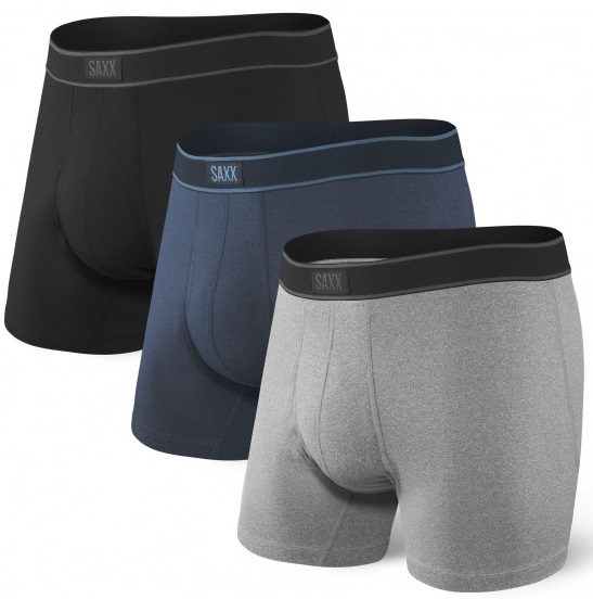 Saxx DAYTRIPPER BB FLY 3PK black/grey/navy Velikost: L
