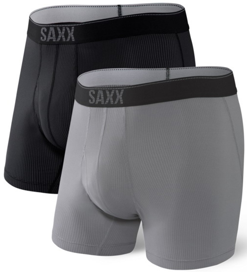 E-shop Saxx QUEST QDM BOXER BRIEF FLY 2PK black/dark charcoal II