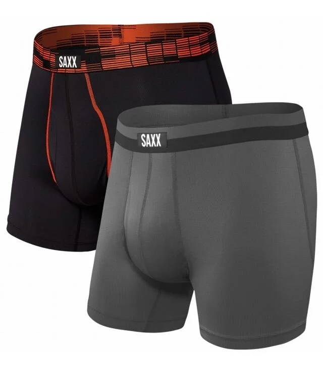 Saxx SPORT MESH BB FLY 2PK black digi dna/graphite Velikost: S boxerky