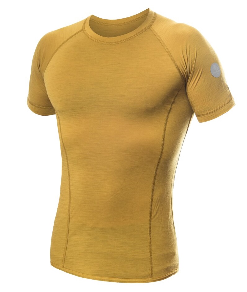SENSOR MERINO AIR pánské triko kr.rukáv mustard Velikost: XL pánské tričko s krátkým rukávem