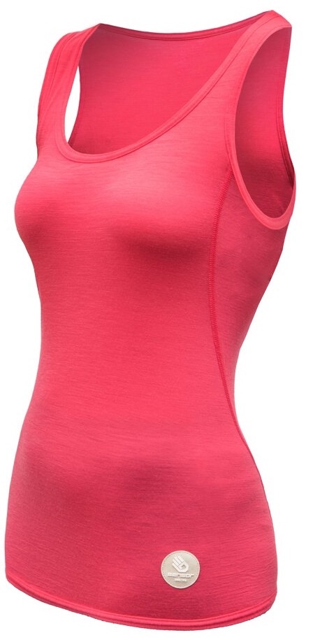 SENSOR MERINO AIR dámské triko bez rukávu magenta Velikost: XL