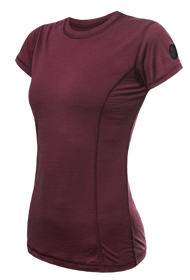 SENSOR MERINO AIR dámské triko kr.rukáv port red Velikost: L dámské tričko s krátkým rukávem