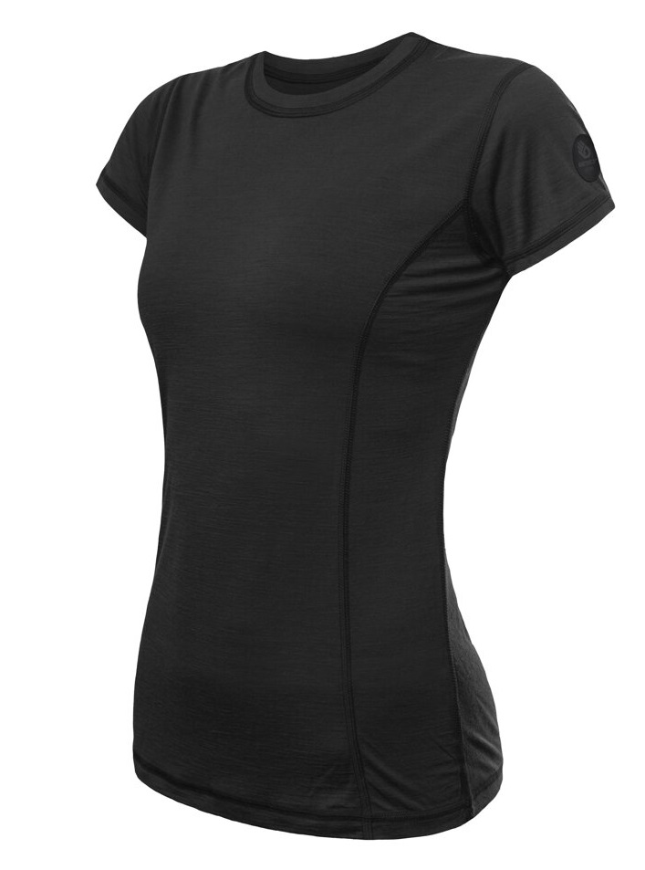 SENSOR MERINO AIR dámské triko kr.rukáv černá Velikost: M dámské tričko s krátkým rukávem