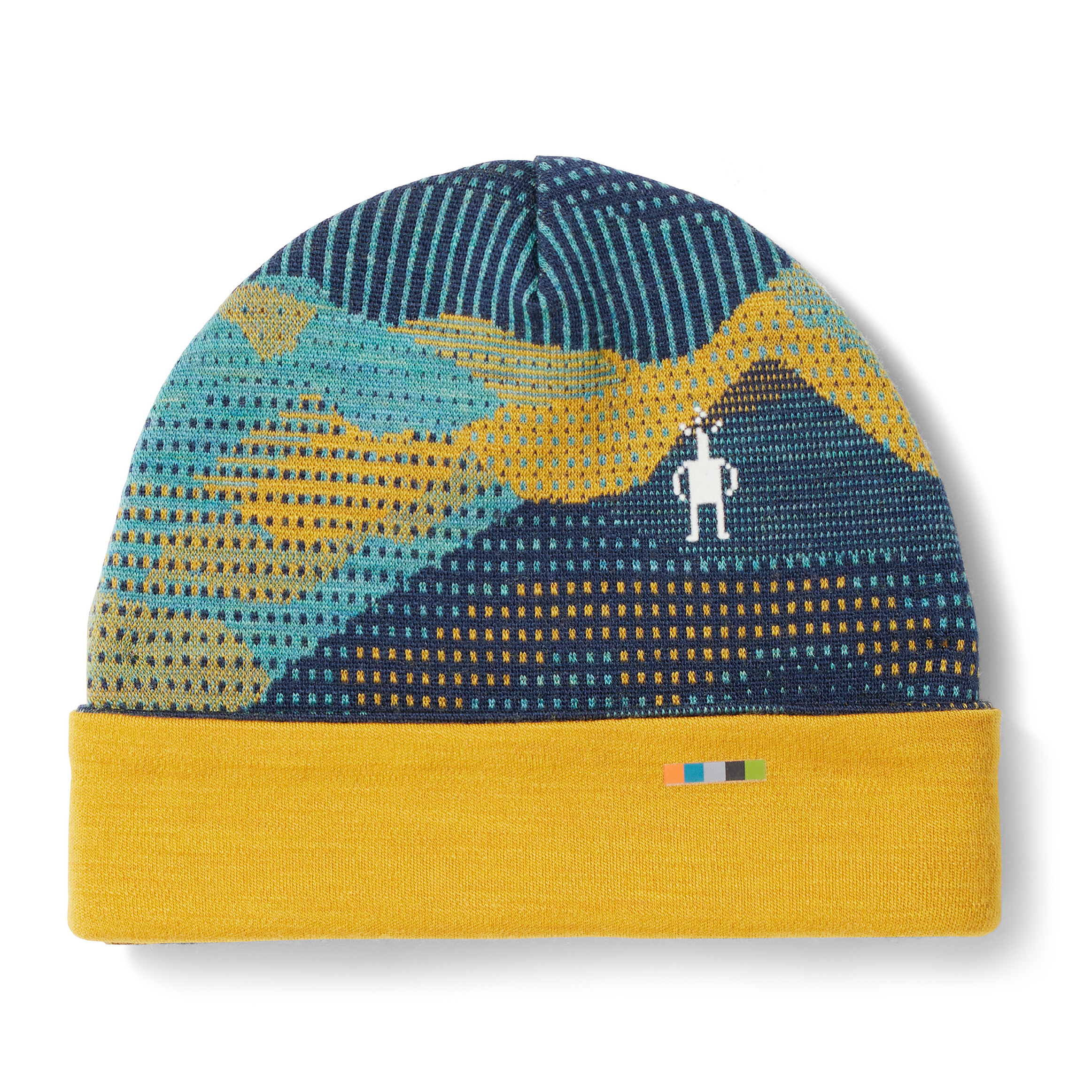 E-shop Smartwool K THERMAL MERINO REVERSIBLE CUFFED BEANIE blueberry mtn scape