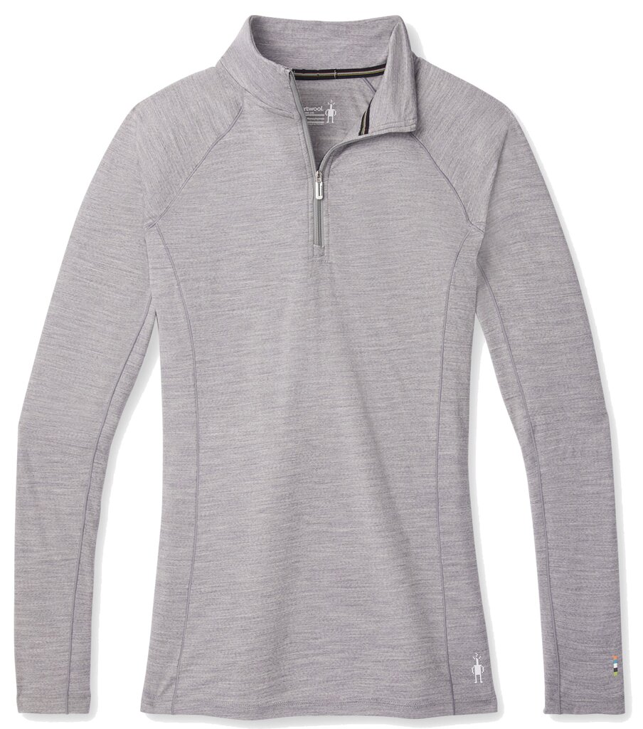 Smartwool W CLASSIC ALL-SEASON MERINO BL 1/4 ZIP B light gray heather Velikost: L spodní prádlo