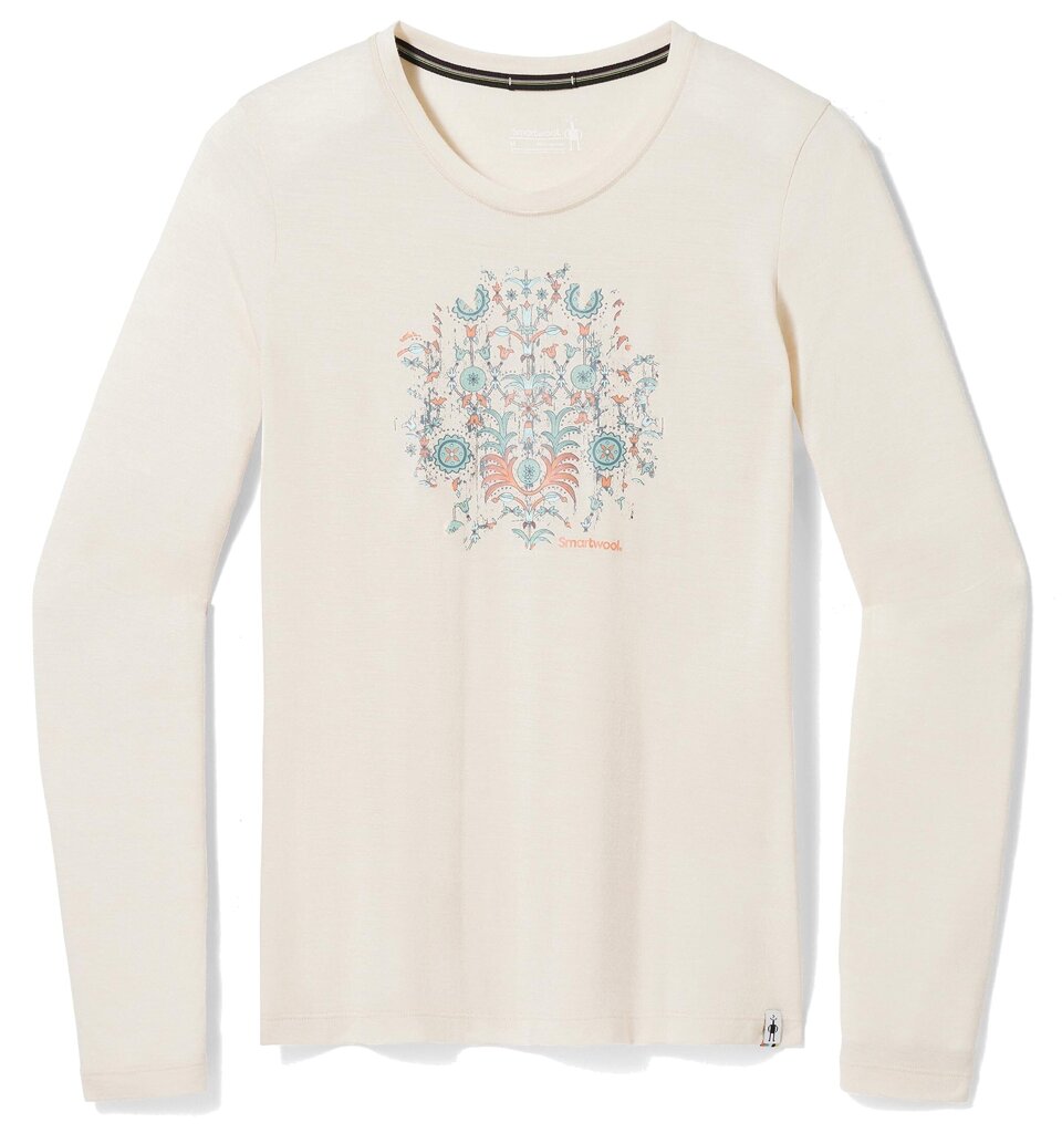 E-shop Smartwool W FLORAL TUNDRA GRAPHIC LONG SLEEVE TEE almond heather