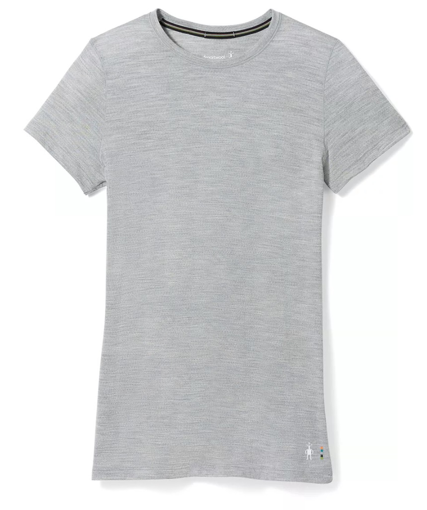 Smartwool W MERINO SHORT SLEEVE TEE light gray heather Velikost: XL tričko