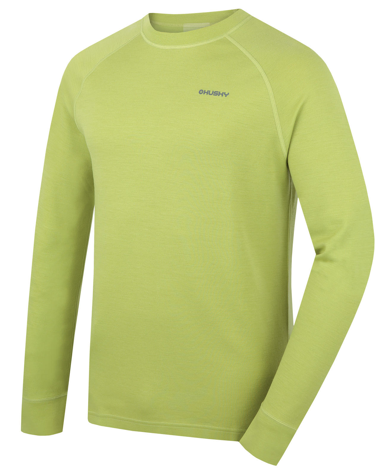 Husky Pánská merino mikina Aron M bright green Velikost: XL pánská mikina