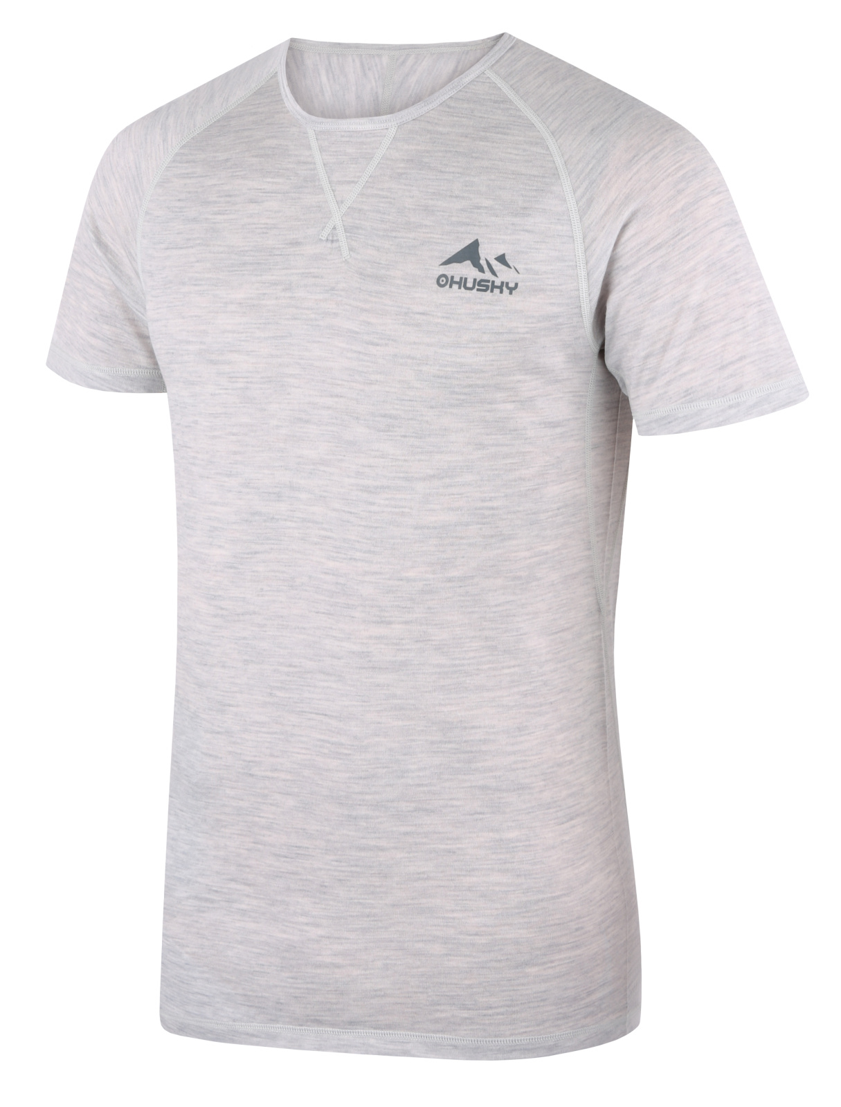 Husky Merino termoprádlo Mersa M light grey Velikost: XL pánské tričko s krátkým rukávem