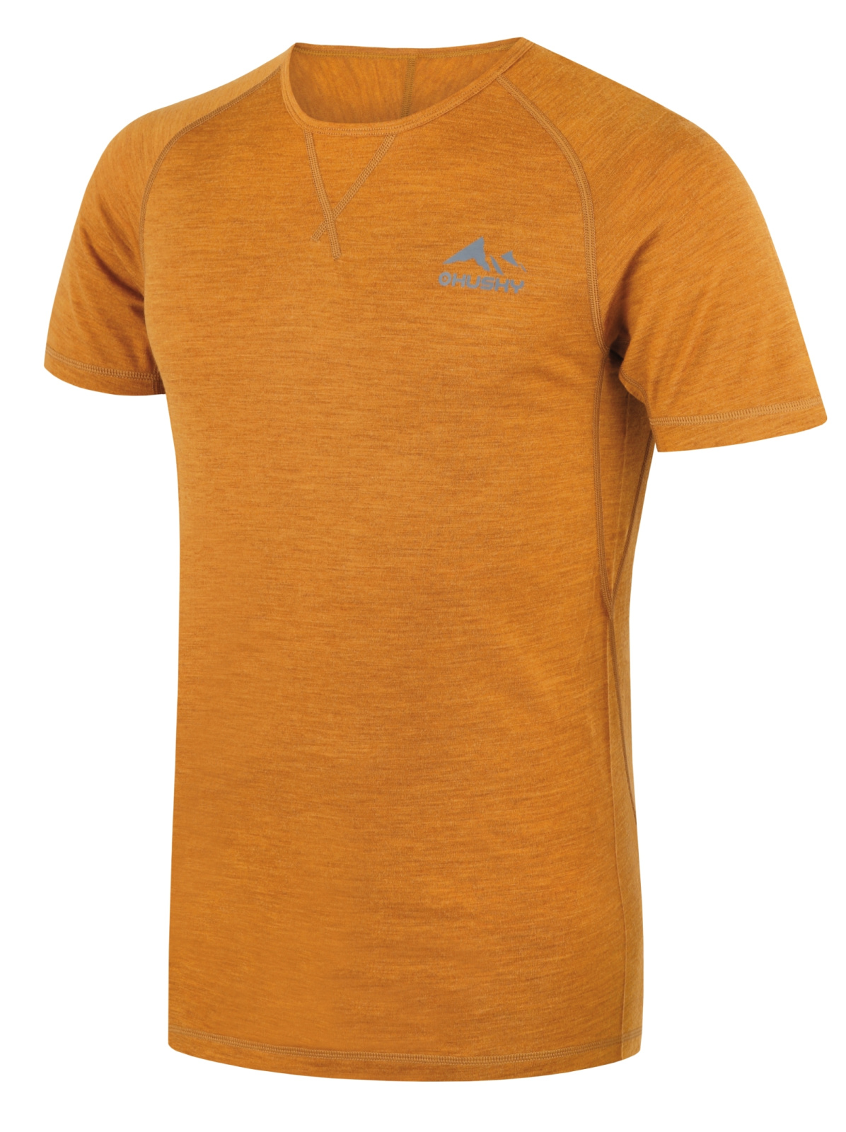 Husky Merino termoprádlo Mersa M mustard Velikost: XL pánské tričko s krátkým rukávem