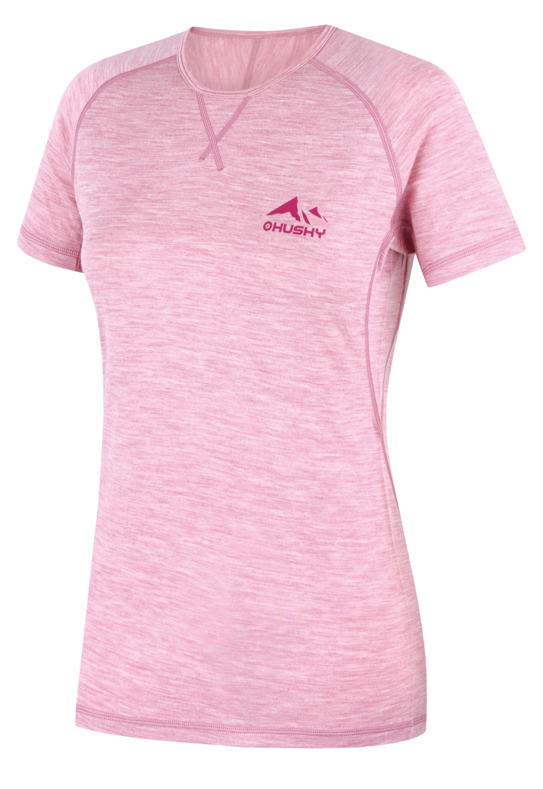 Husky Merino termoprádlo Mersa L faded pink Velikost: L dámské tričko s krátkým rukávem