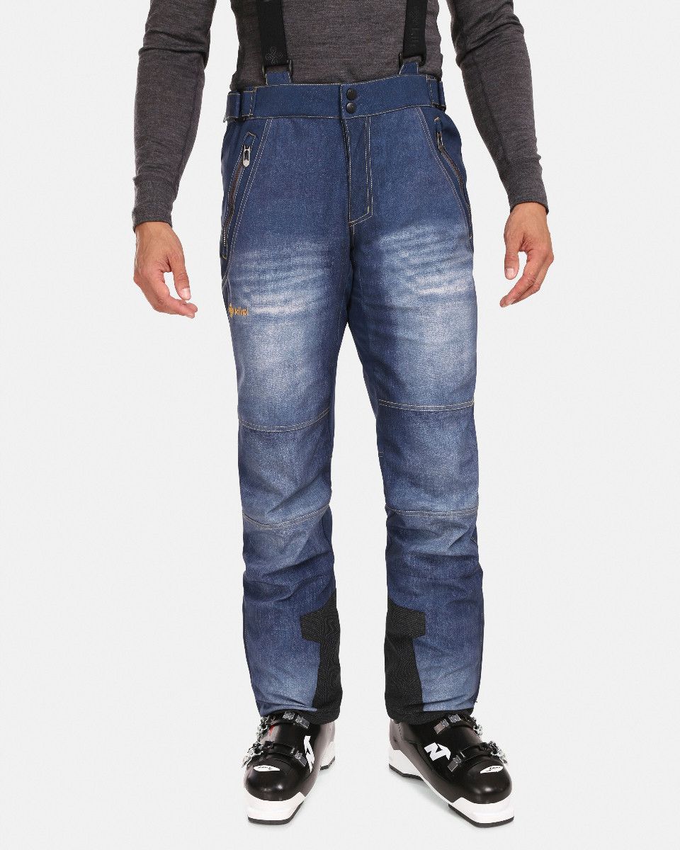 Kilpi JEANSO-M Tmavě modrá Velikost: XL Short pánské softshellové kalhoty