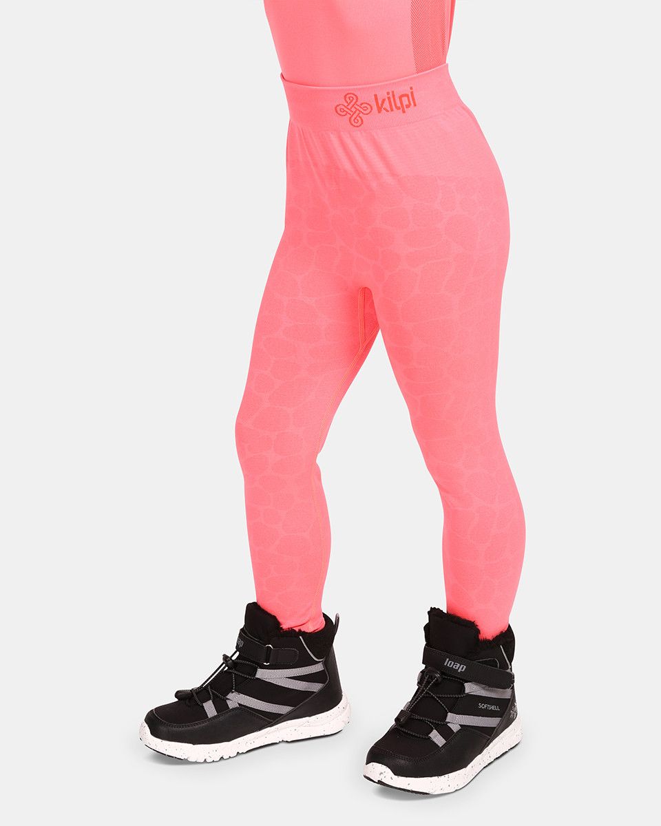Kilpi OLINE-JG Růžová Velikost: 13 dívčí bezešvé termo kalhoty