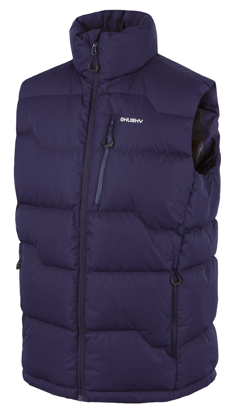 E-shop Husky Pánská péřová vesta na zip Deep M dark blue