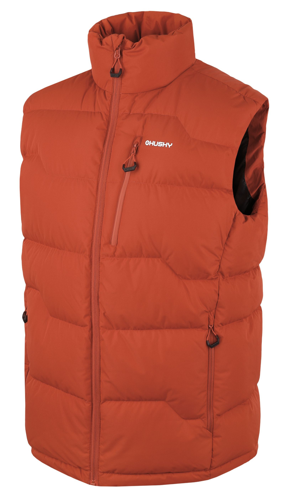 E-shop Husky Pánská péřová vesta na zip Deep M dark orange