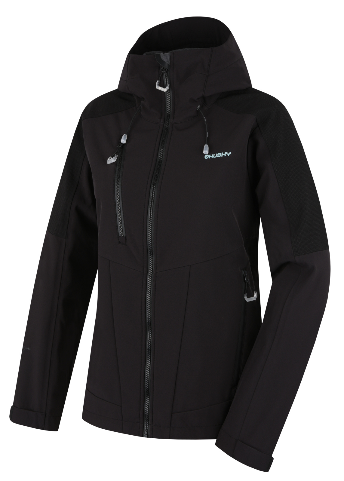 Husky Dámská softshell bunda Sevan L black Velikost: XL - plus dámská bunda