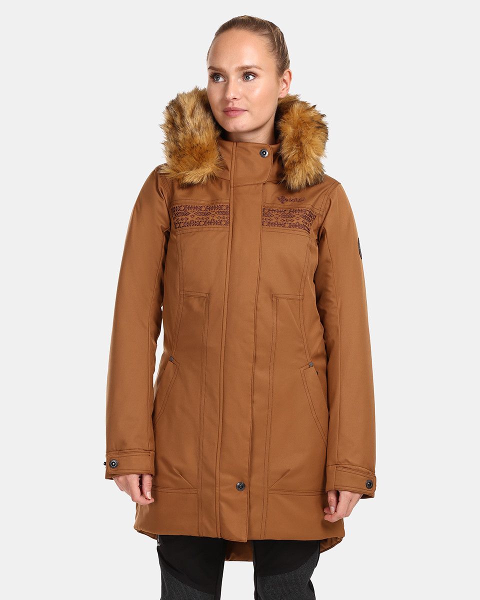 Kilpi PERU-W Hnědá Velikost: 34 dámský kabát