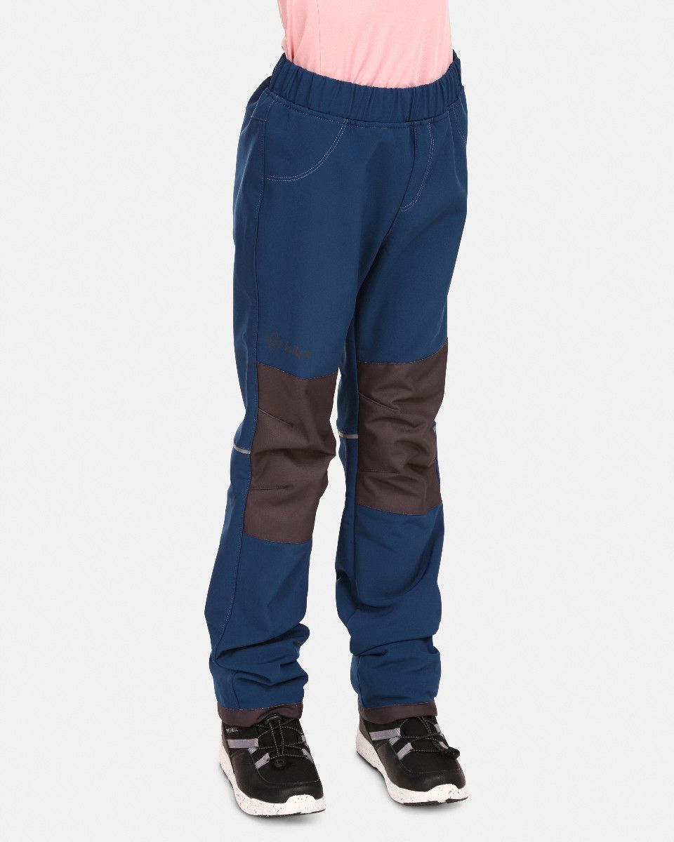 Kilpi RIZO-J Tmavě modrá Velikost: 134 dětské softshellové kalhoty