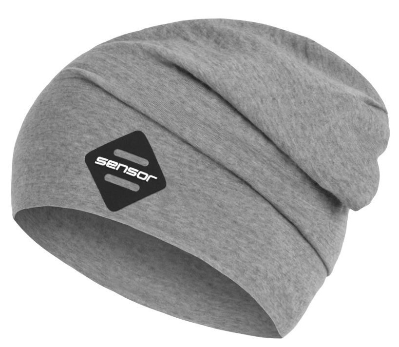 SENSOR ČEPICE MERINO ACTIVE LOGO šedá Velikost: M čepice