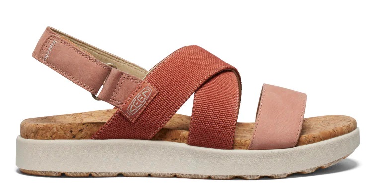 Keen ELLE CRISS CROSS WOMEN baked clay/cork Velikost: 38 dámské sandály