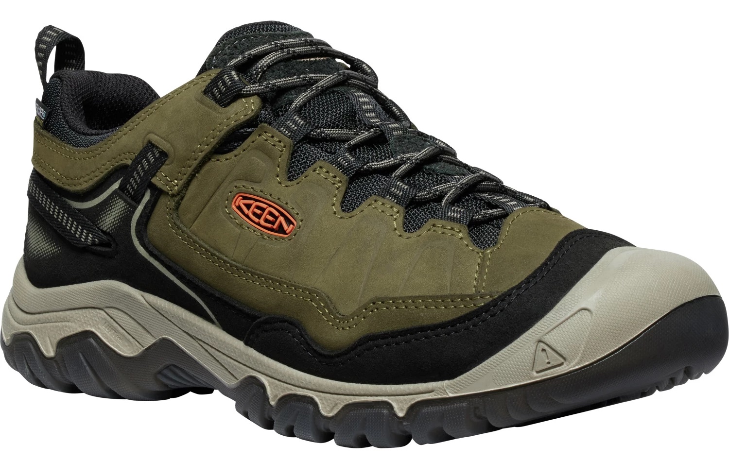 Keen TARGHEE IV WP MEN dark olive/gold flame Velikost: 47,5 pánské boty