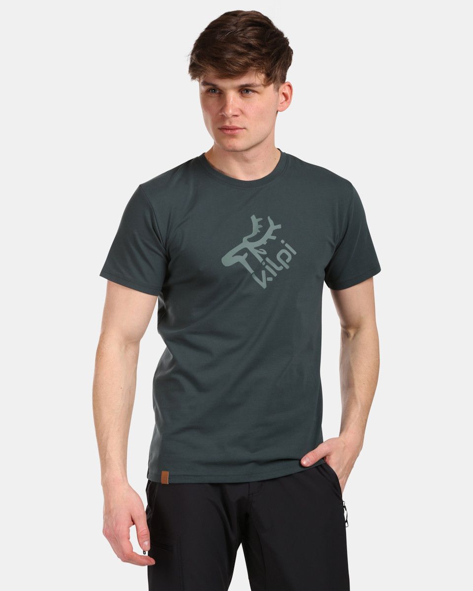 Kilpi DISCOVER-M Tmavě zelená Velikost: S pánské tričko s krátkým rukávem