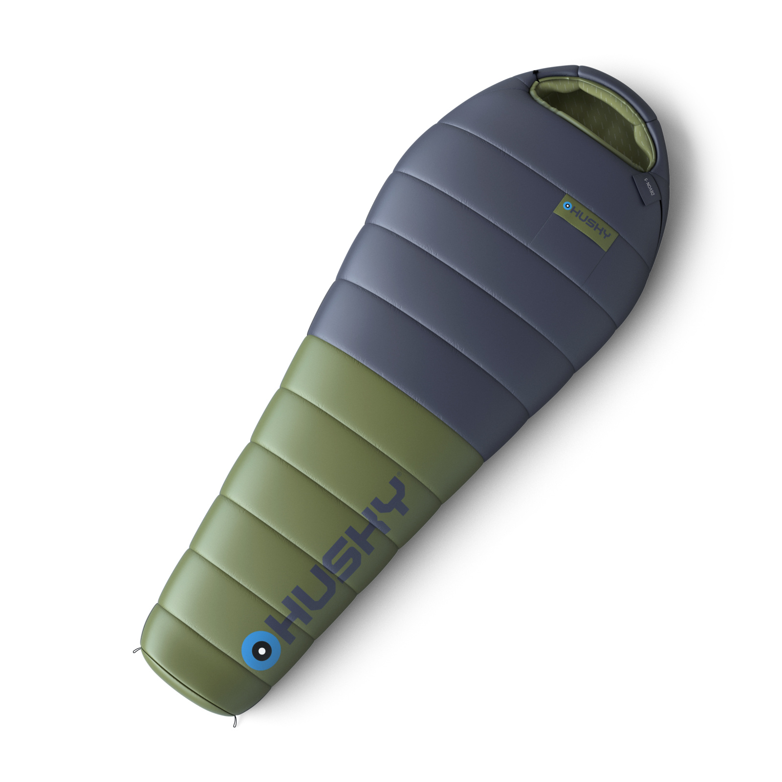 Husky Péřový letní spacák Devon blue/khaki Velikost: OneSize