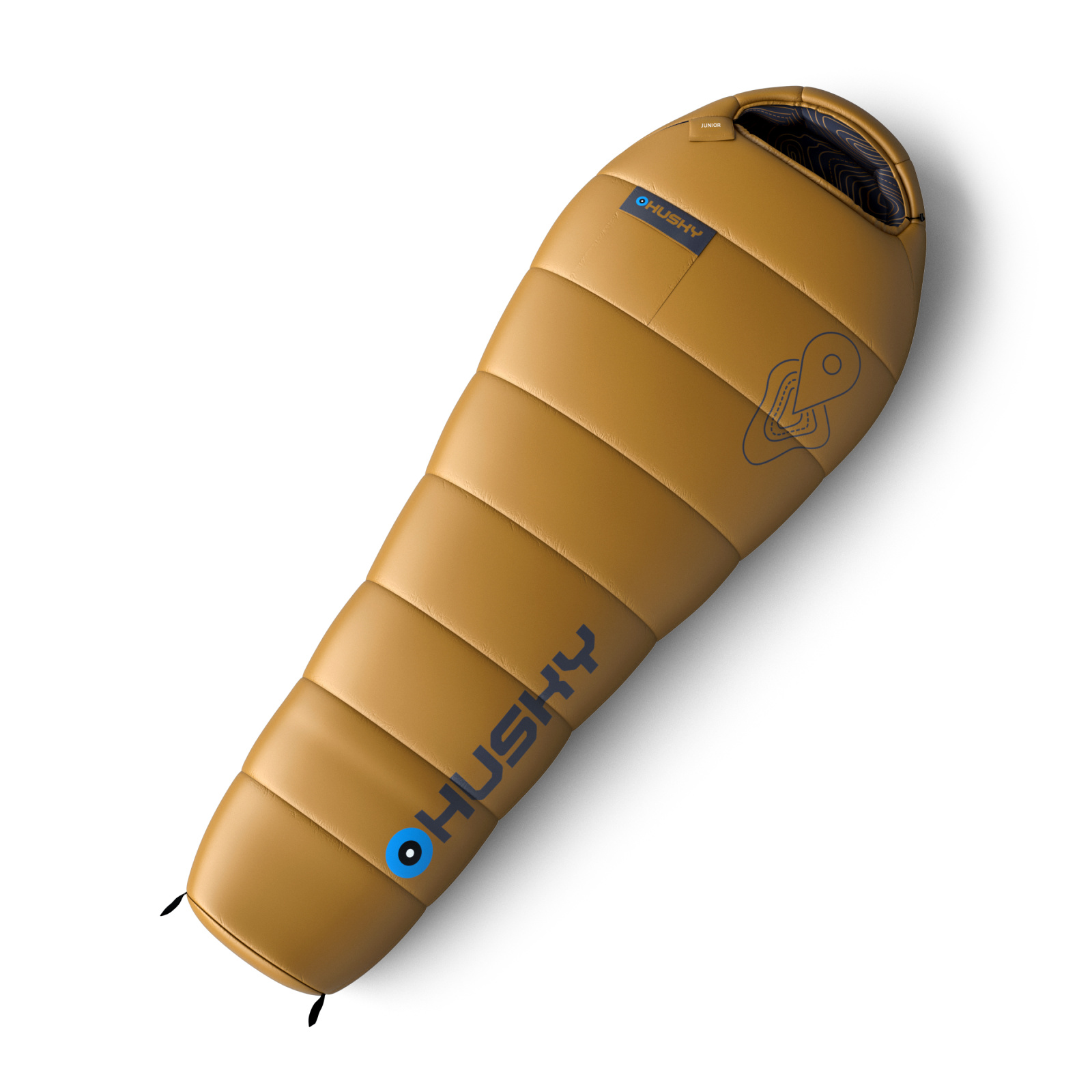 Husky Syntetický třísezónní dětský spacák Junior mustard Velikost: OneSize