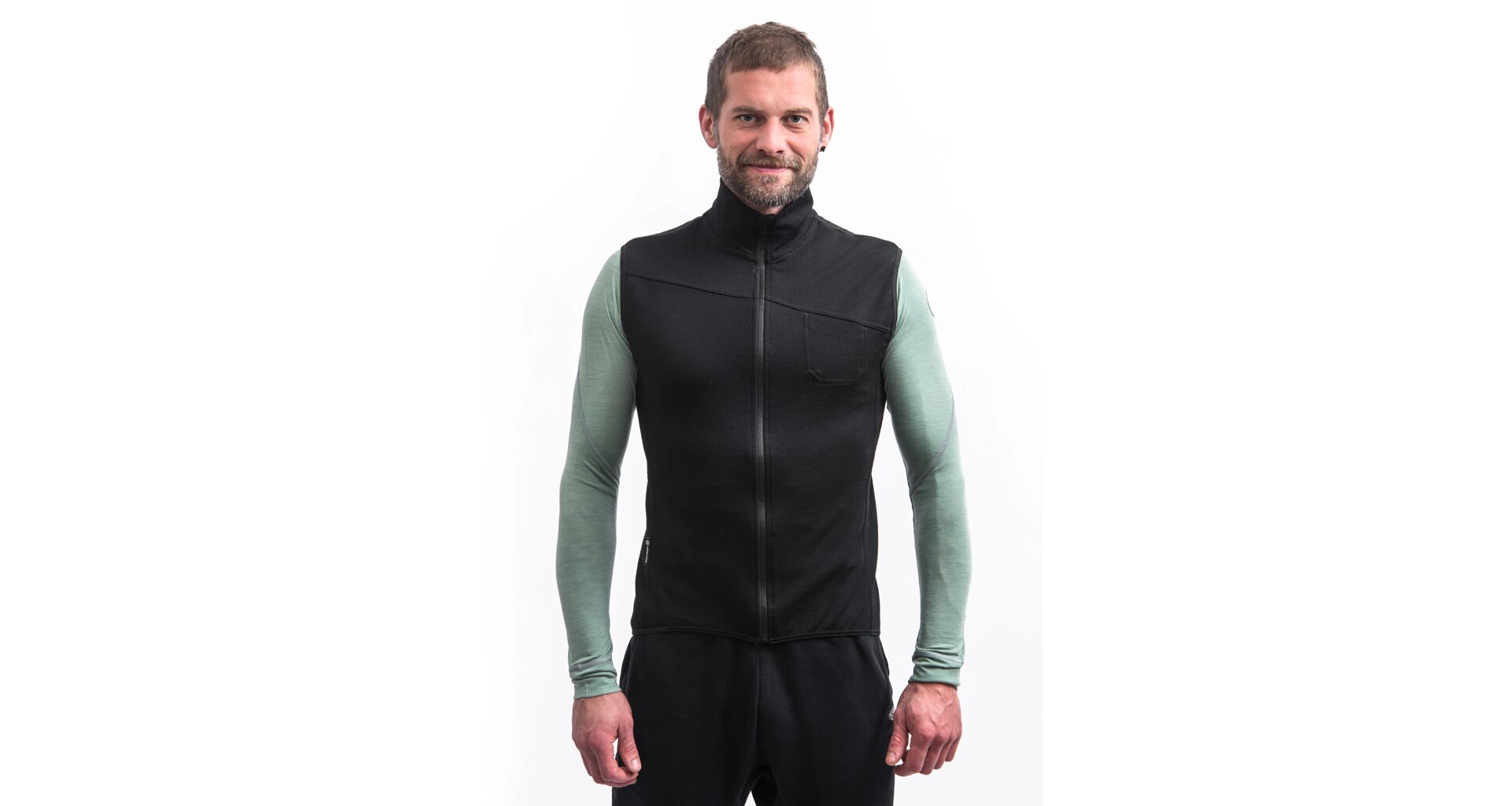 SENSOR MERINO EXTREME UP pánská vesta černá Velikost: S