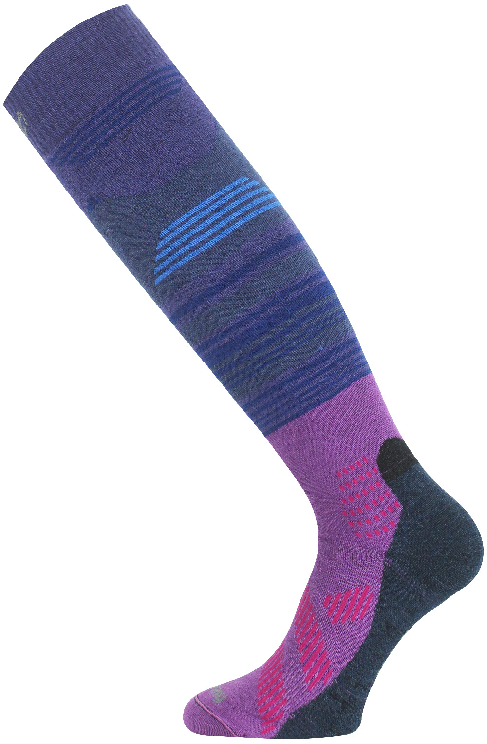 Lasting merino lyžařské podkolenky SSU 410 fialové Velikost: M podkolenky