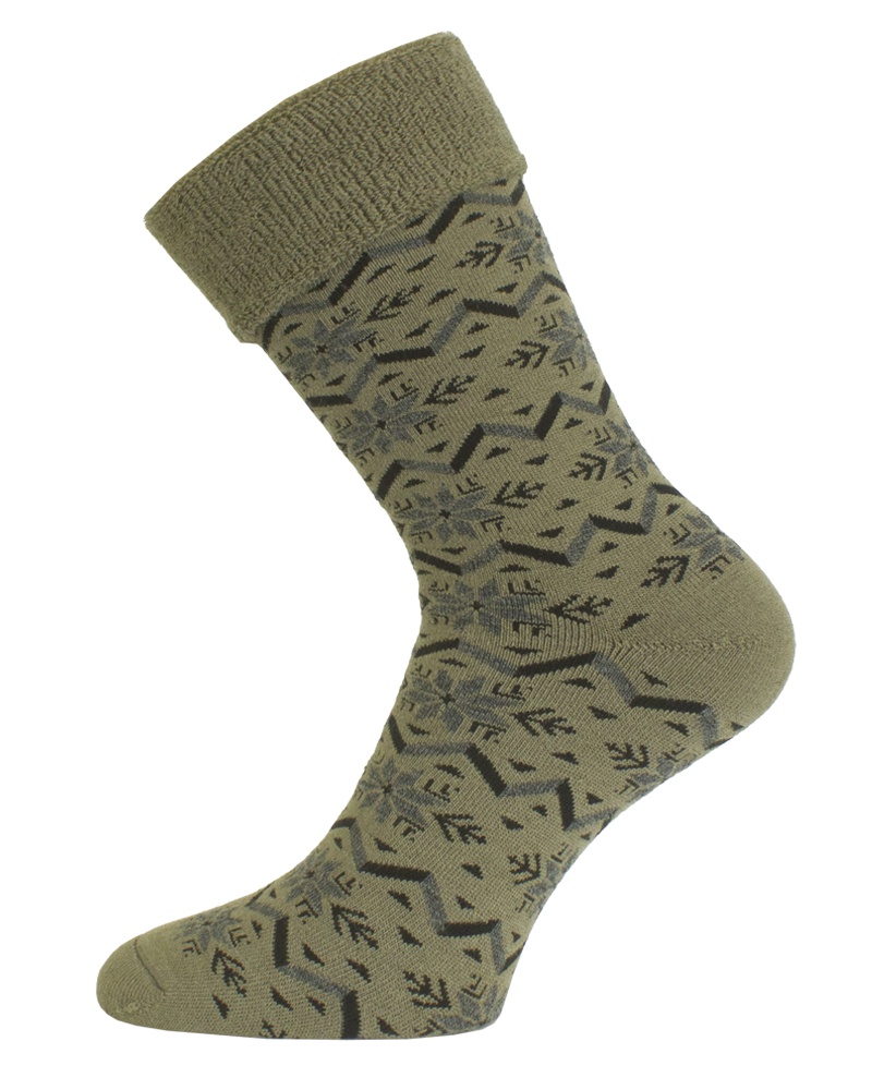 Lasting merino ponožky HMN 608 zelená Velikost: L