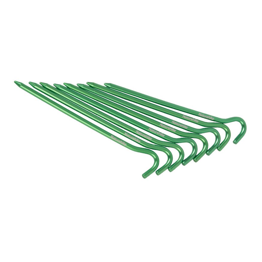 Naturehike MILTOIS Sada kolíků na stan - hliníková slitina, 18 cm (8 ks)