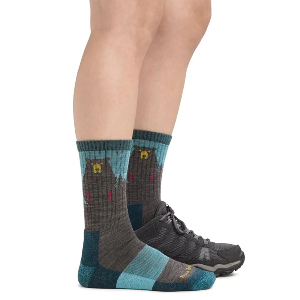 Darn Tough BEAR TOWN MICRO CREW LIGHTWEIGHT WITH CUSHION aqua Velikost: M 642249167580