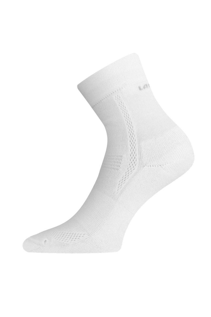 Lasting AFE 001 bílé ponožky pro aktivní sport Velikost: (42-45) L ponožky