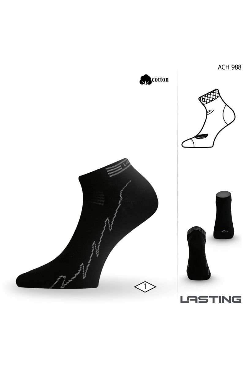 Lasting ACH 988 ponožky pro aktivní sport černá Velikost: (46-49) XL ponožky