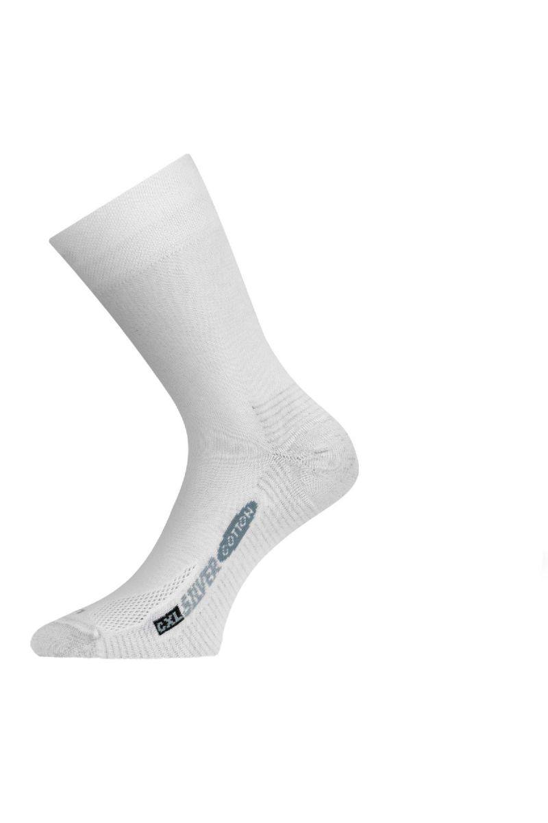 Lasting CXL 001 bílá trekingová ponožka Velikost: (42-45) L ponožky