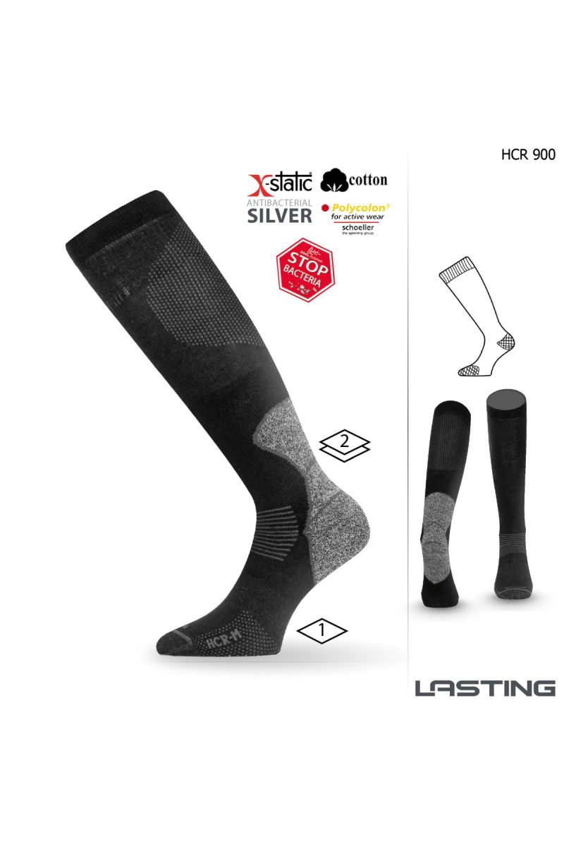 Lasting HCR 900 černá slabá hokejová ponožka Velikost: (38-41) M ponožky